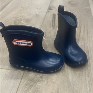 Kids Navy Blue Rain Boots